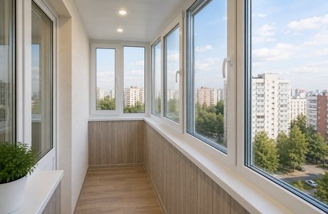 Остекление балконов под ключ